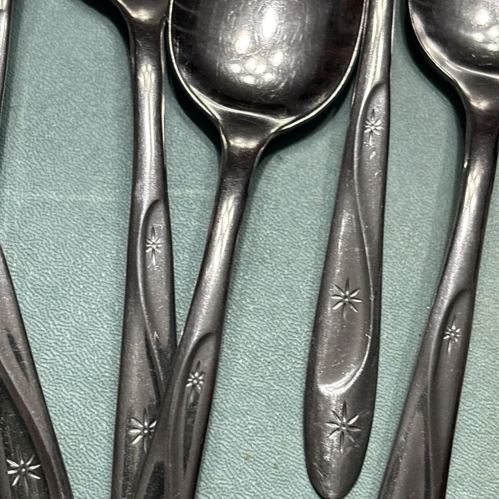 7 International Silver Americana Star Stainless USA‎ Flatware tablespoons/ Soup